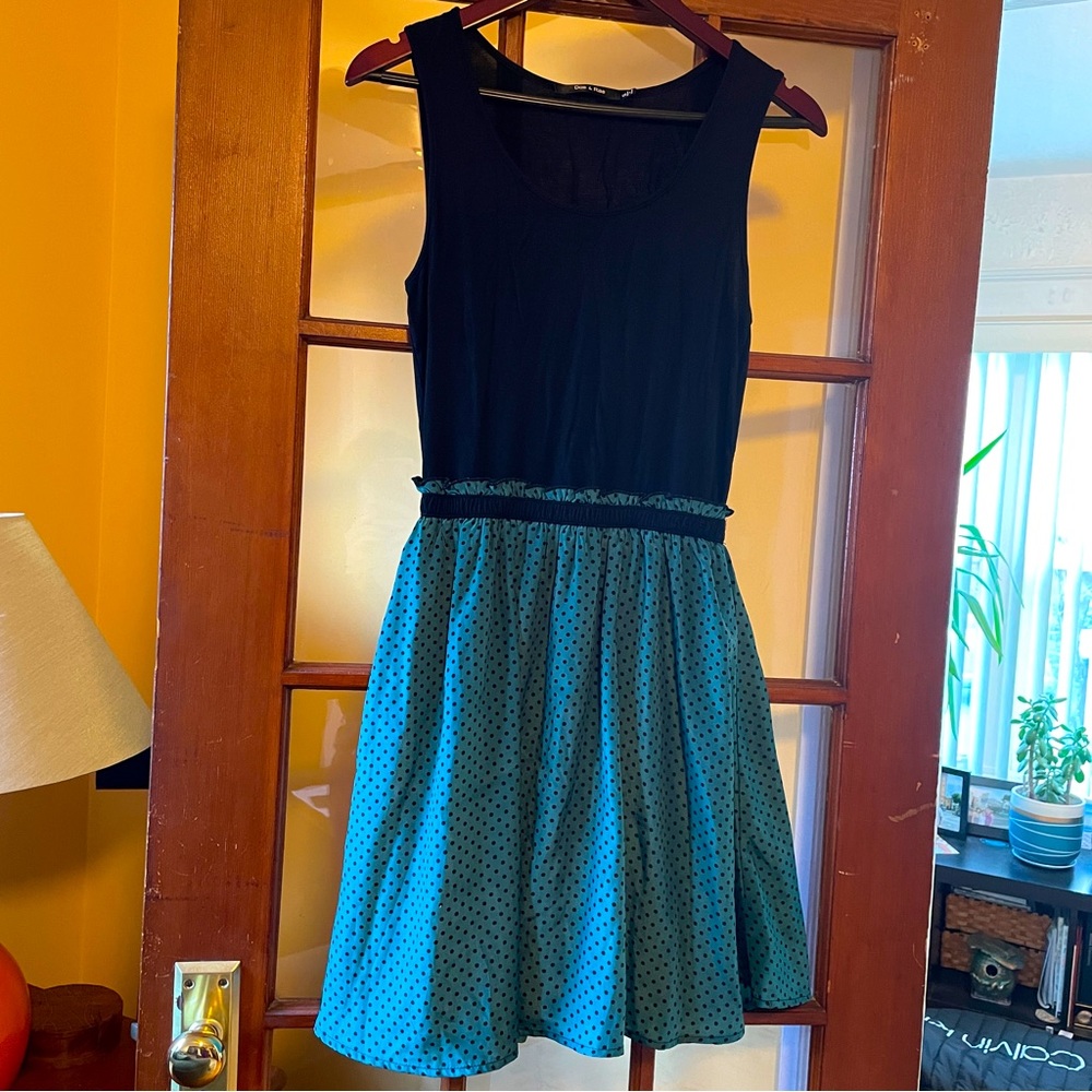 Doe & Rae scoop neck silk bottom dress